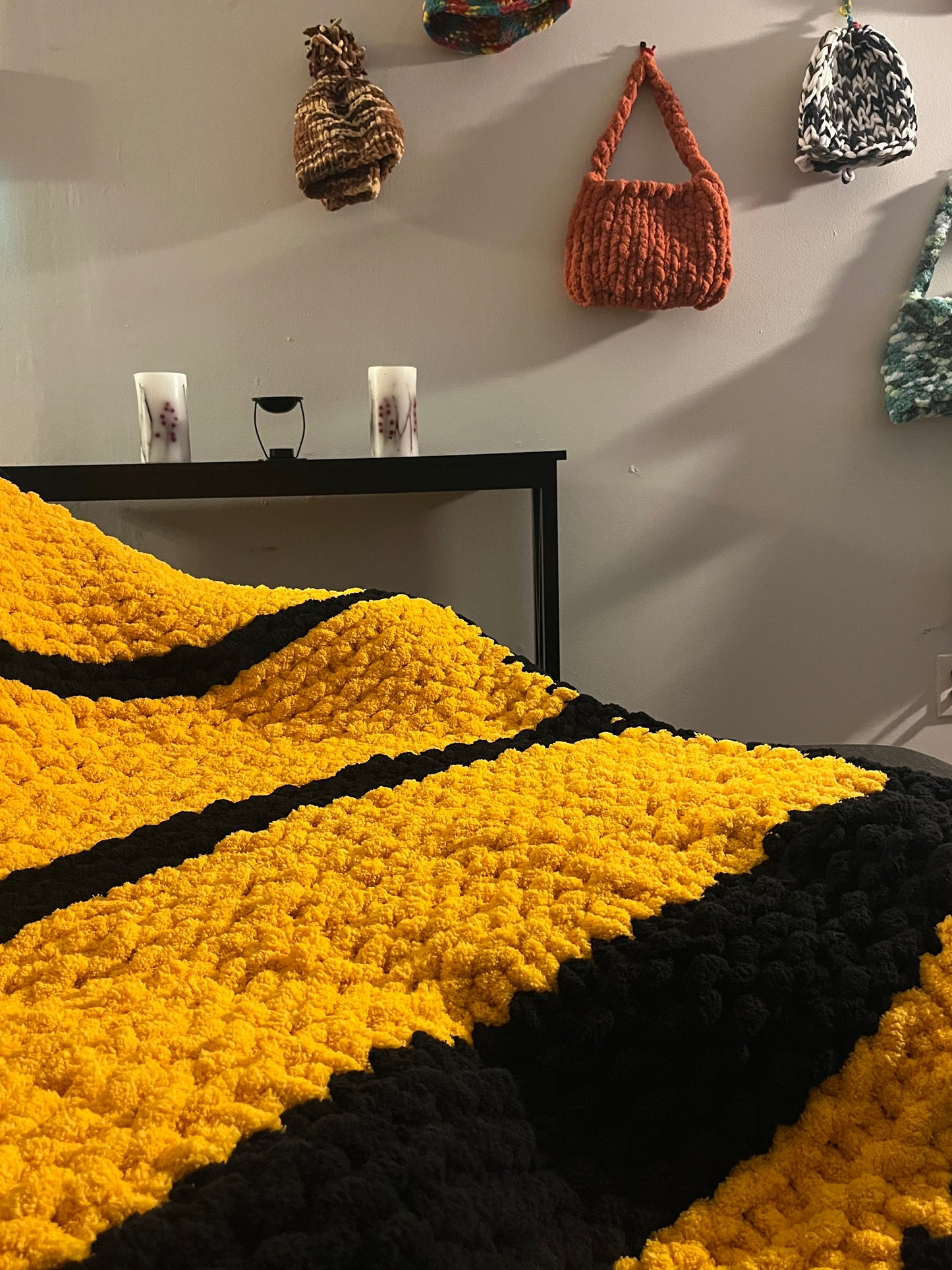 Bumble Bee Chunky Chenille Blanket