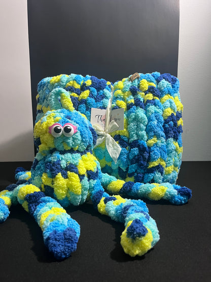 Blueberry Lemonade Blanket with Blue the Octopus